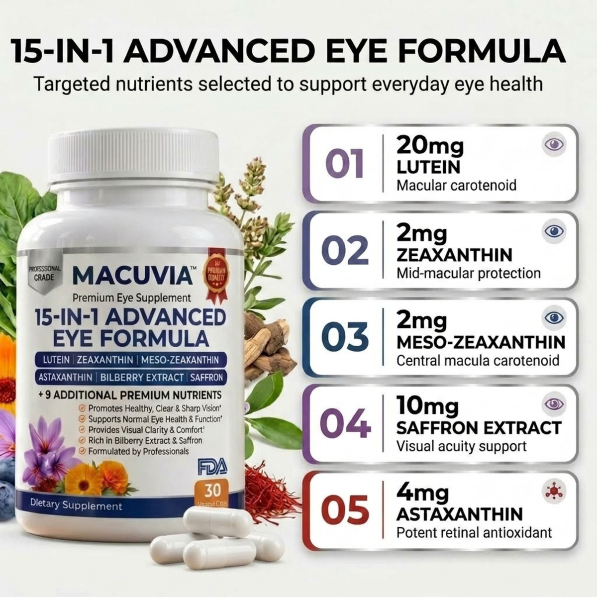 Macuvia™ 15-in-1 Advance Eye Formula